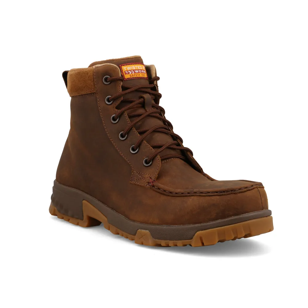 Twisted X 6″ Work Boot Oiled Saddle / Tan Suede